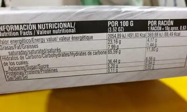Mantecados caseros mini nutrition facts table