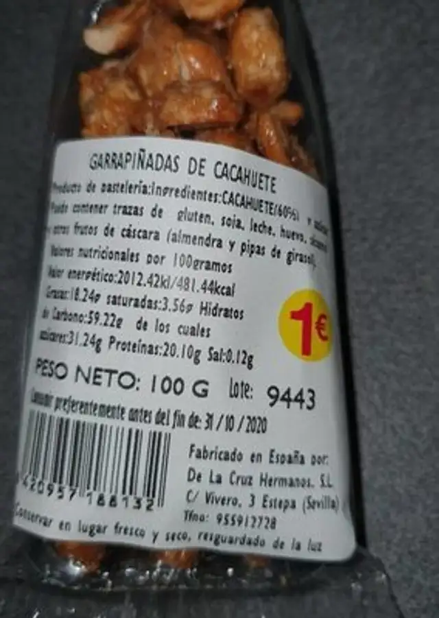 Garrapiñadas de cacahuete