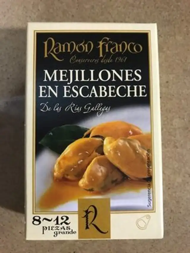 Mejillones en escabeche nutrition facts table