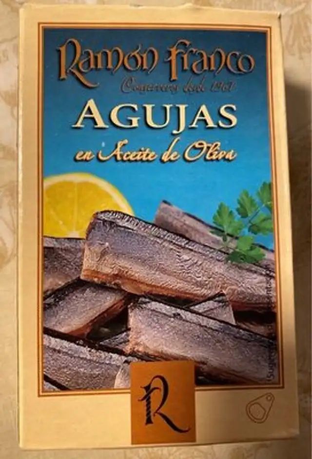Agujas en aceite de oliva