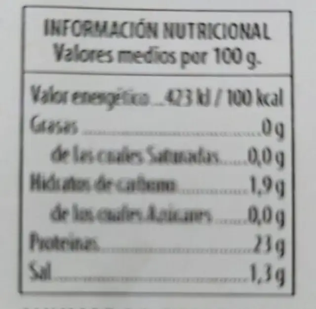 SAKU SUSHI &SASHIMI nutrition facts table