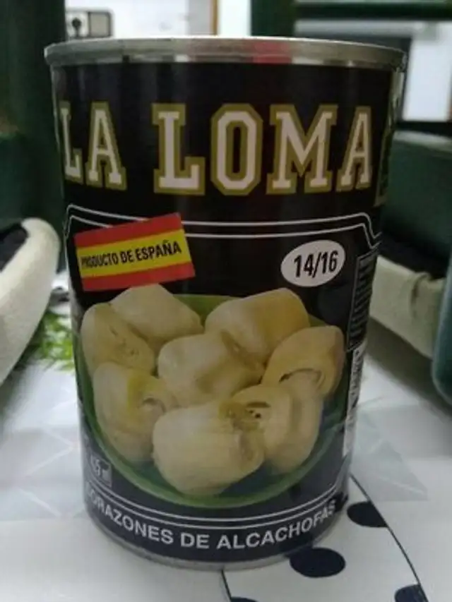 Alcachofas en lata