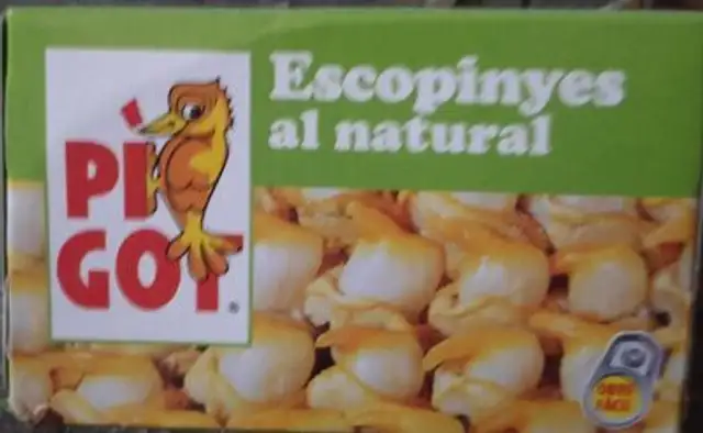 Berberechos al natural nutrition facts table