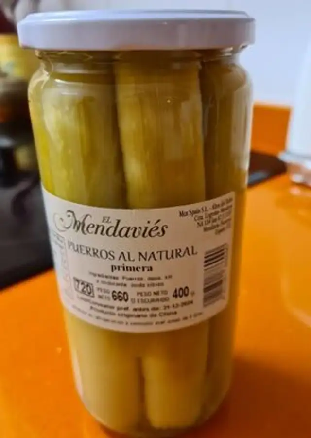 Puerros al natural