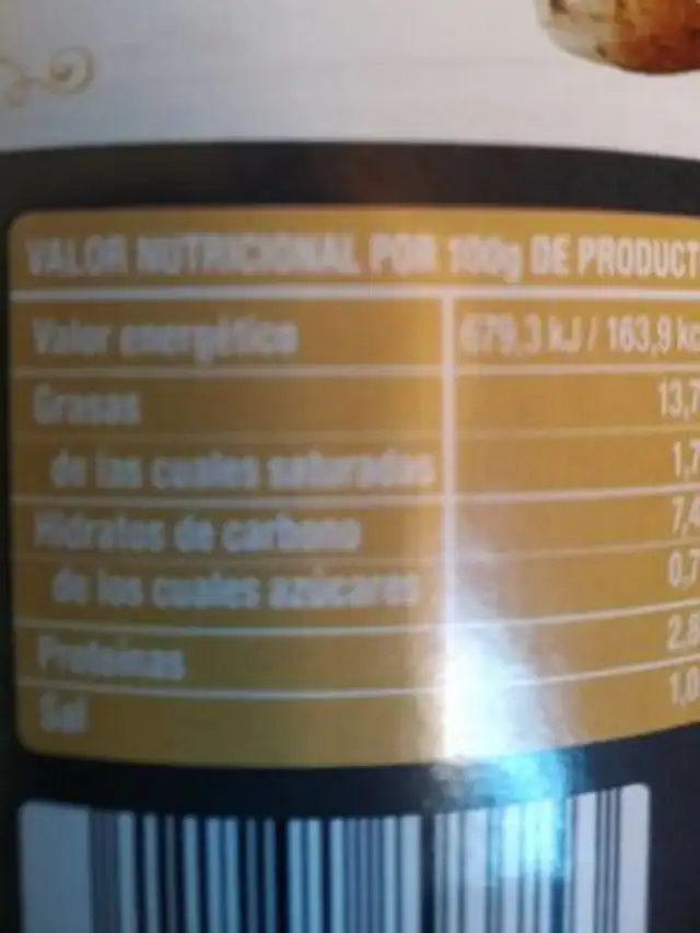 Boletus edulis nutrition facts table