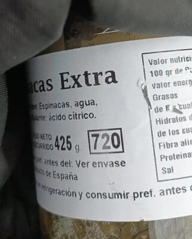 Espinacas extra