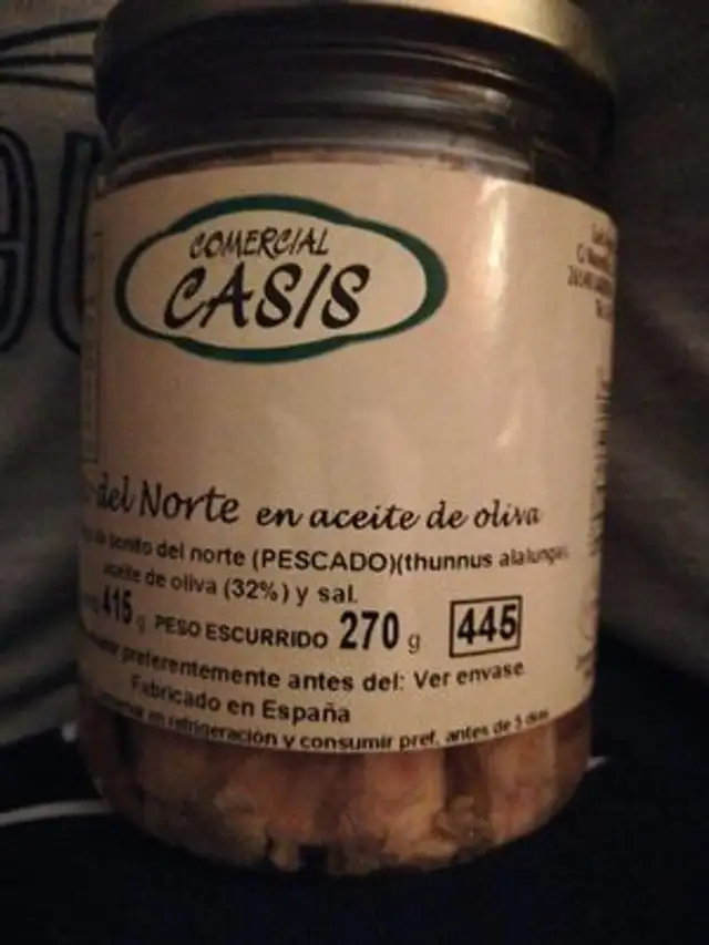 Bonito ingredients label