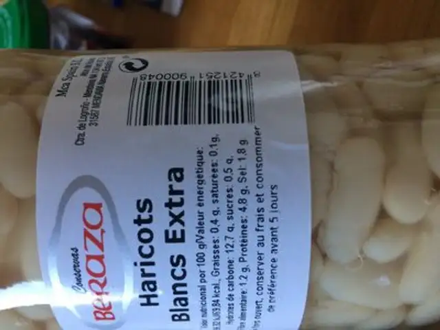 Haricots blancs extra ingredients label