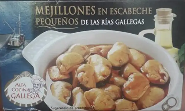 Mejillones en escabeche pequeños de pas rías gallegas