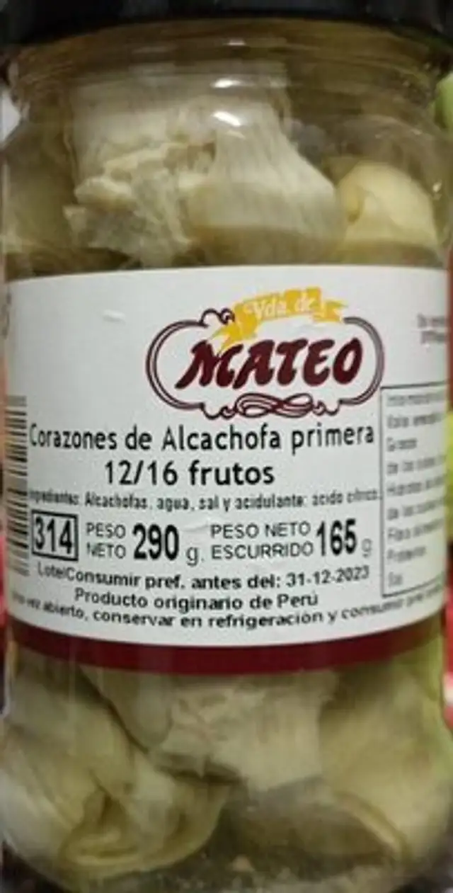 Corazones de alcachofa primera 12 16 frutos