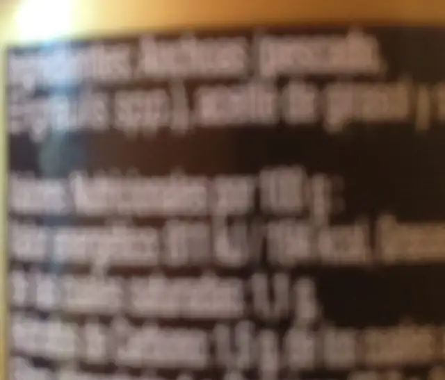 Filetes de ànchoas ingredients label