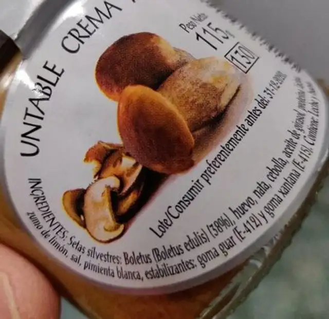 Untable crema mousse bolet7s nutrition facts table