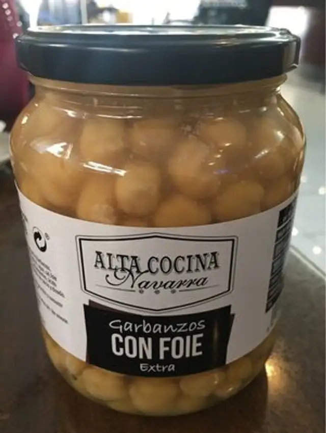 Garbanzos con foie