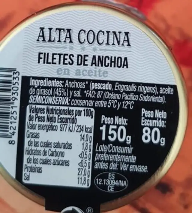 Filetes de anchoa