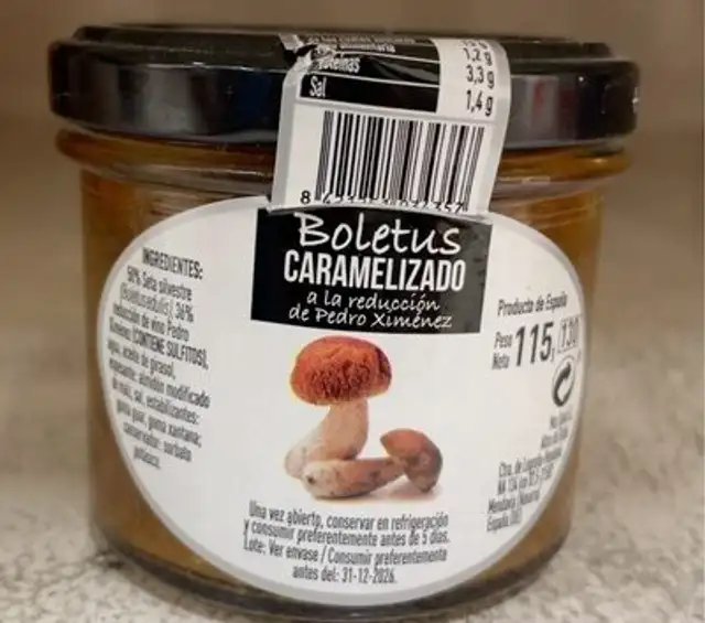 Boletus caramelizado a la reducción de Pedro Ximénez