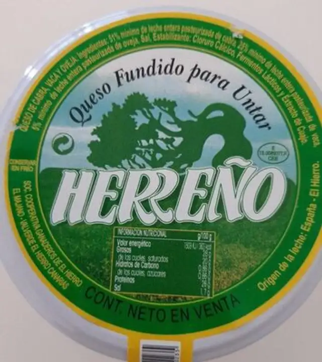 Queso fundido para untar nutrition facts table