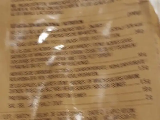 Chorizo Oreado nutrition facts table