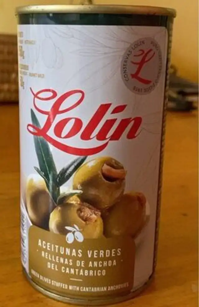 Aceitunas verdes rellenas de anchoa del cantabrico