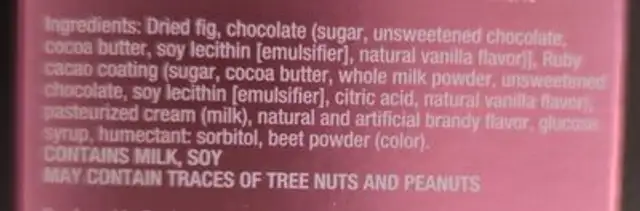 ruby cacao figs ingredients label