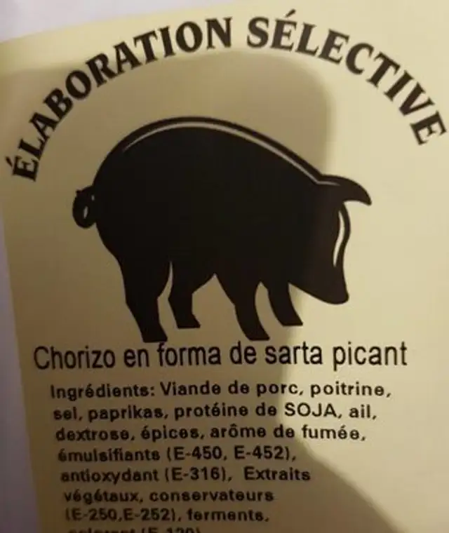 Chorizo en forma de sarta picant