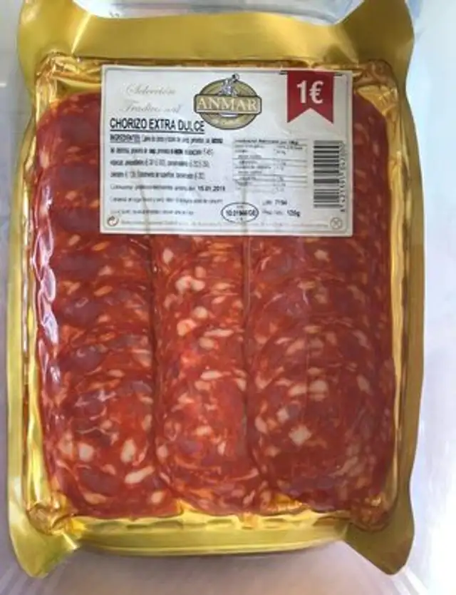 Chorizo Extra Dulce nutrition facts table