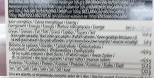 Serrano sans conservateur nutrition facts table
