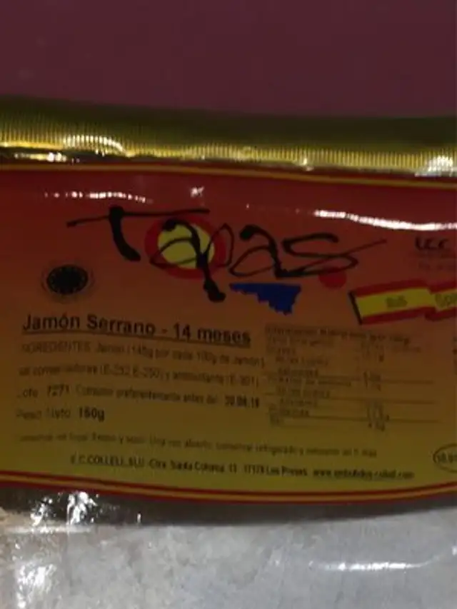 Jamon serrano 14 mois