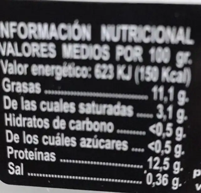 Huevos de gallinas camperas nutrition facts table