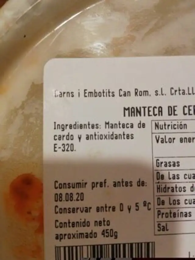Manteca de cerdo