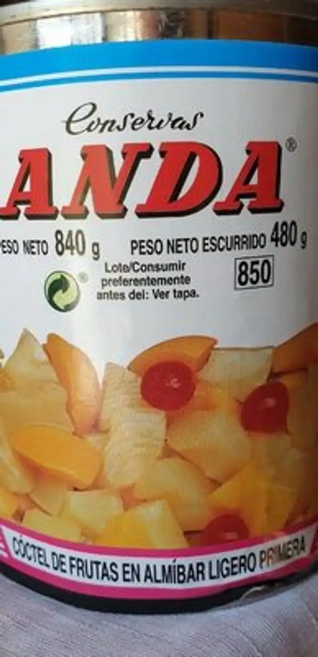 Cóctel de frutas en almíbar ligero primera