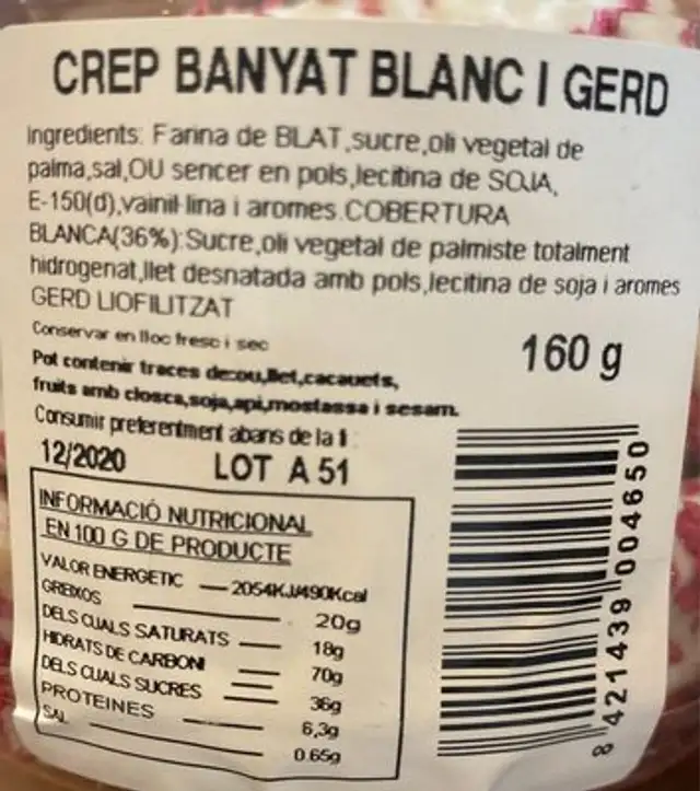 Crep banyat blanc i gerd nutrition facts table