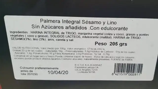 Palmera integral Sésamo y Lino