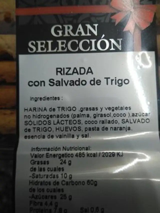 Unknown ingredients label