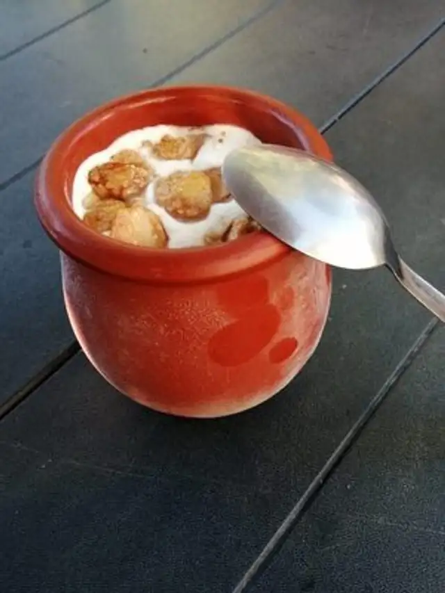 Glace pot miel et amandes