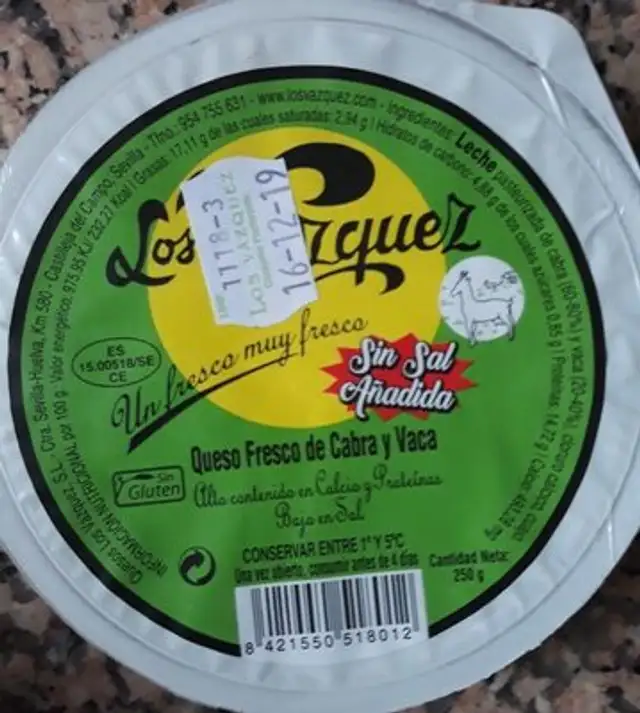 Queso fresco de vaca y cabra