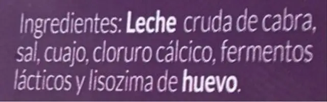 Queso de cabra sin lactosa