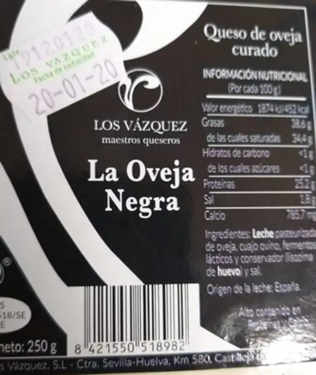 Queso de oveja curado
