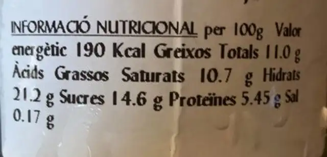 Gelat de meduixa de manacor nutrition facts table
