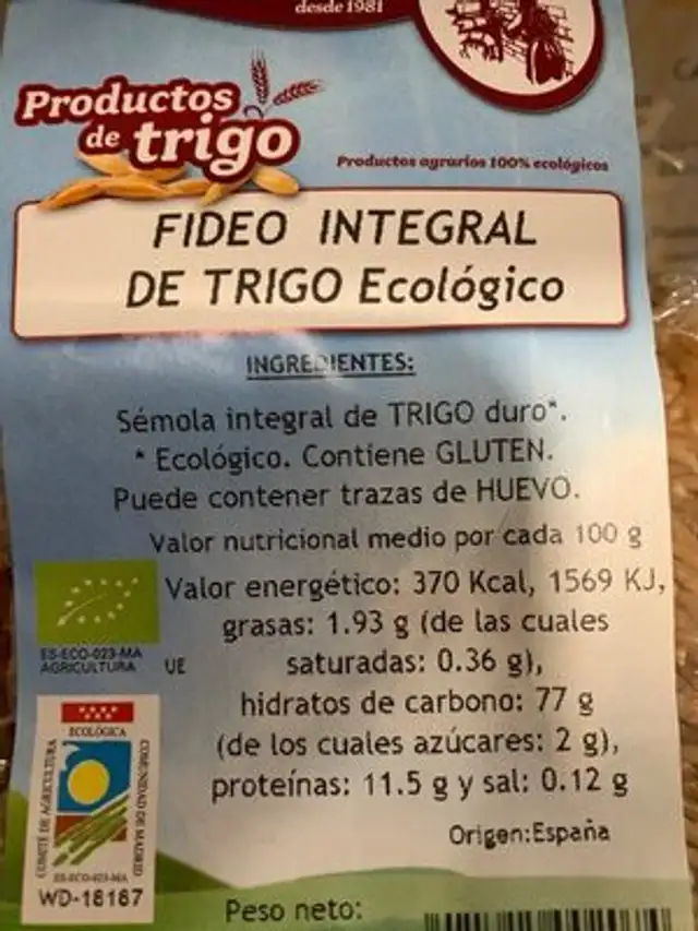 Unknown ingredients label