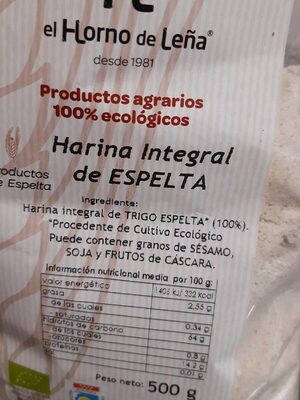 Harina integral de espelta