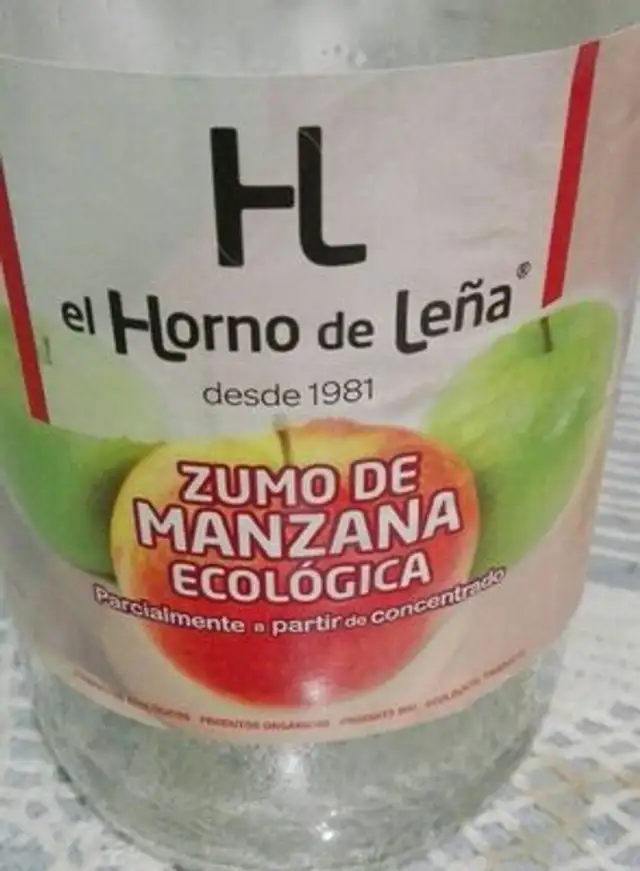 Zumo de manzana ecológica