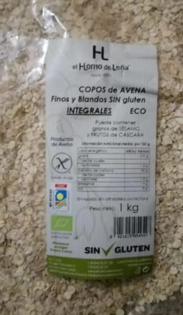 Copos de avena sin gluten