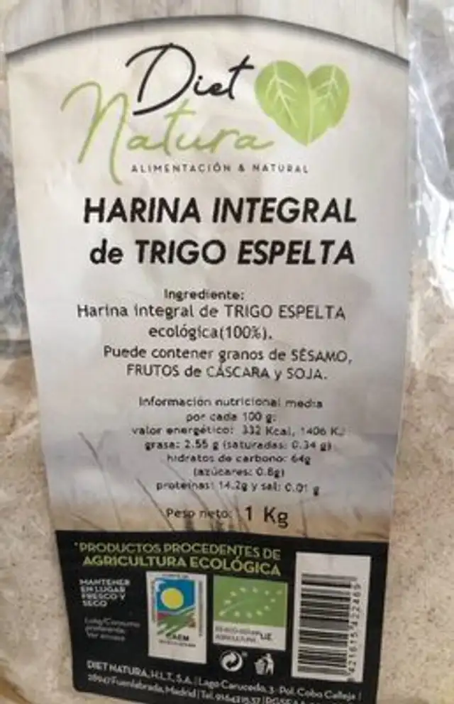 Harina integral de trigo espelta