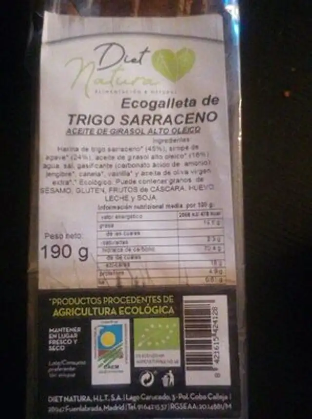 Ecogalleta de trigo sarracenos