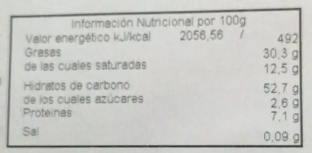 Bandeja de surtido sin azúcar navidad nutrition facts table