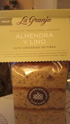 Bizcocho tradicional vegano Almendra y Lino