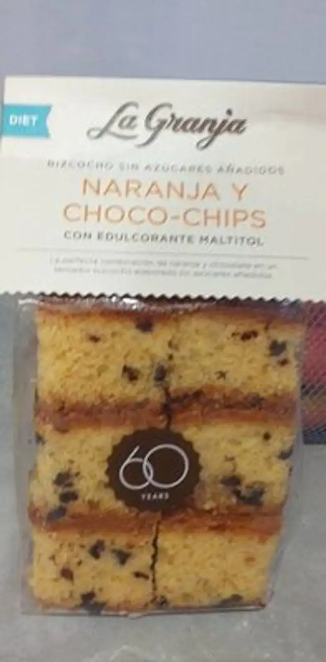 Bizcocho naranja y choco-chips