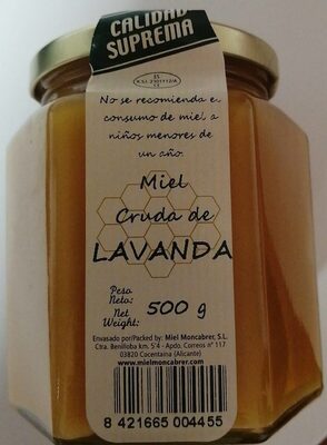Miel cruda de lavanda