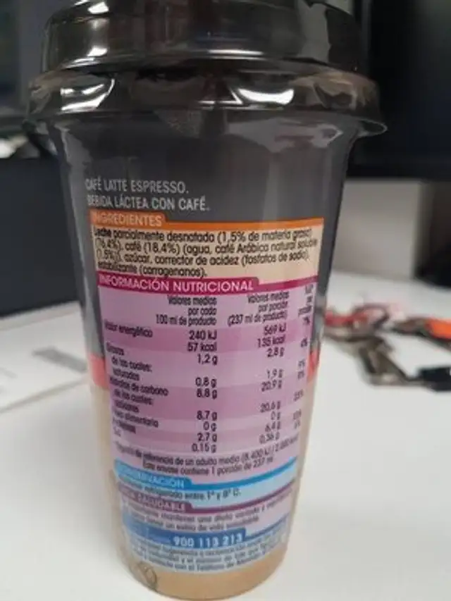 CAFÉ ESPRESSO nutrition facts table