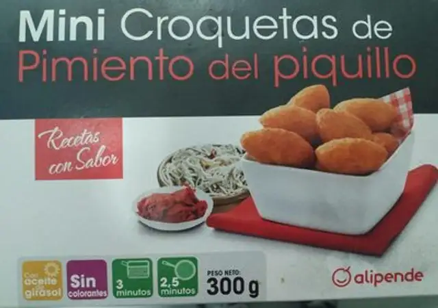 Minicroquetas de pimiento del piquillo front packaging